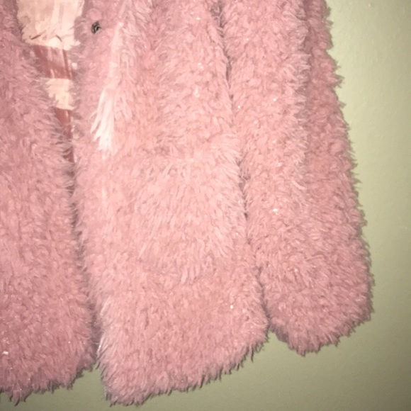 Fuzzy Teddy Bear PINK Coat Ladies Large - Picture 2 of 4